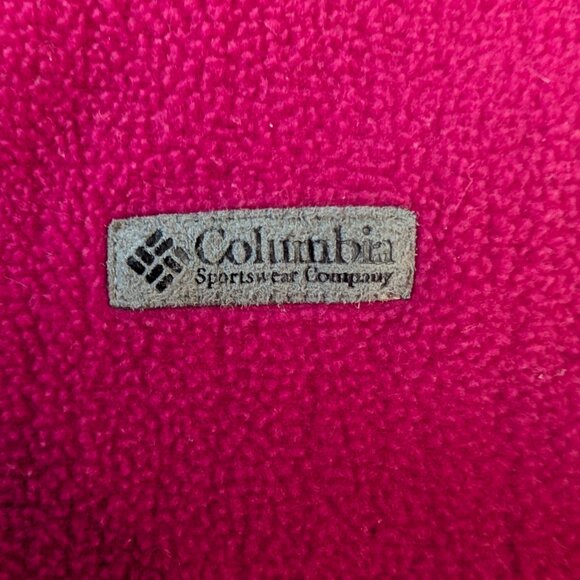 Vintage 90s Columbia Hot Pink Fleece Half Zip Pullover USA Made Size M - Picture 4 of 8